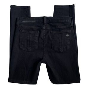 Rag & Bone High‎ Rise Black Denim Skinny Jeans Size 26 Staple Capsule Wardrobe